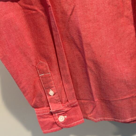 The Children’s Place Boy’s Small Red Poplin Button Down Shirt - Picture 6 of 8